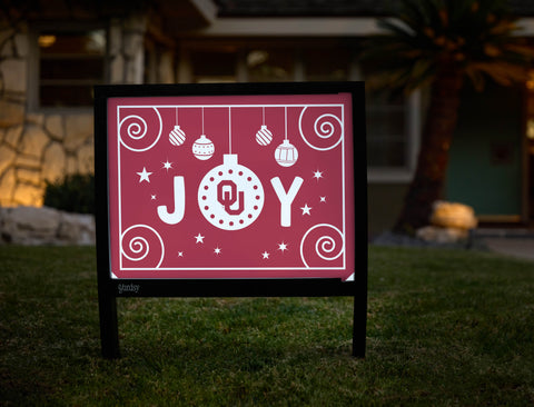 Oklahoma Christmas Joy Yardsy Sign - Hero