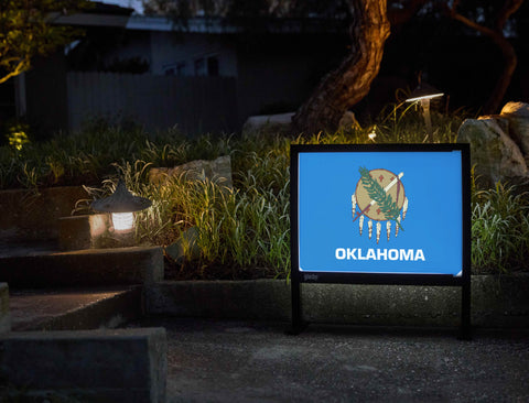Oklahoma State Flag Yardsy Sign - Flat Feet