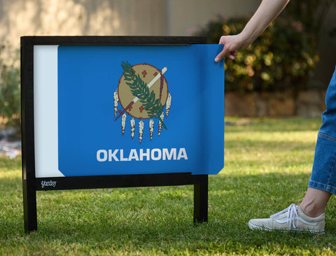 Oklahoma State Flag Yardsy Sign - Interchangeable