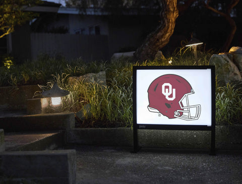 Oklahoma Helmet Mark White Yardsy Sign - Flat Feet
