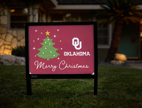 Oklahoma Merry Christmas Yardsy Sign - Hero