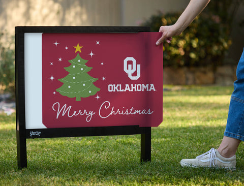 Oklahoma Merry Christmas Yardsy Sign - Interchangeable