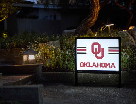 Oklahoma OU White Yardsy Sign - Flat Feet