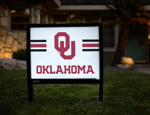 Oklahoma OU White Yardsy Sign - Hero