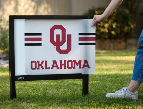 Oklahoma OU White Yardsy Sign - Interchangeable