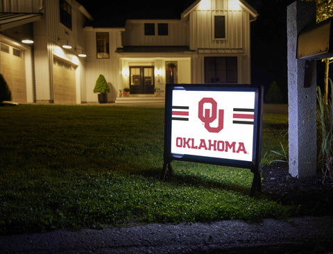 Oklahoma OU White Yardsy Sign