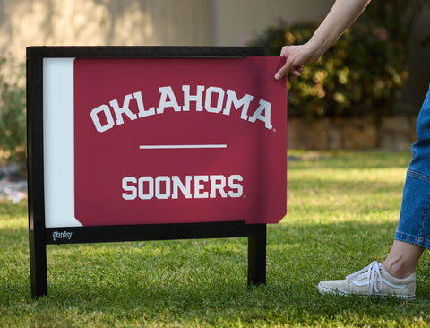 Oklahoma Sooners Crimson Yardsy Sign - Interchangeable