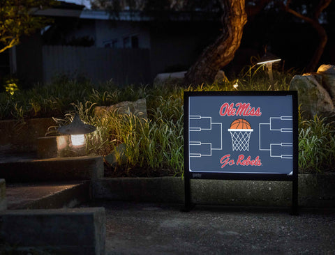 Ole Miss Basketball Yardsy Sign - Flat Feet
