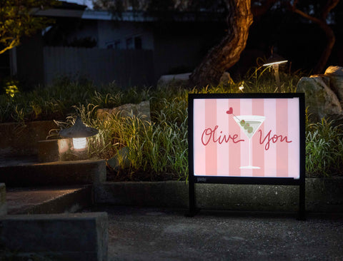 Olive You Yardsy Sign - Flat Feet