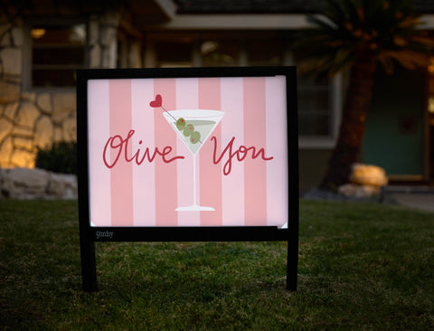 Olive You Yardsy Sign - Hero