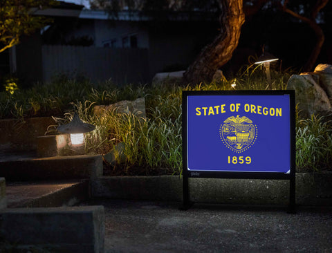 Oregon State Flag Yardsy Sign - Flat Feet