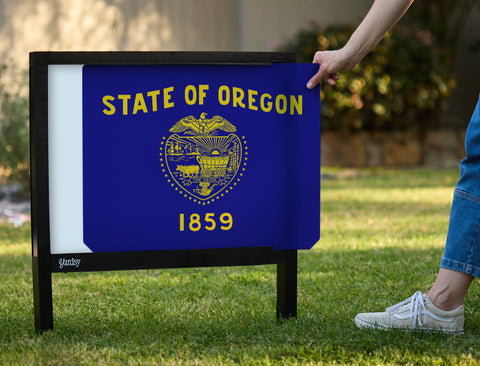 Oregon State Flag Yardsy Sign - Interchangeable