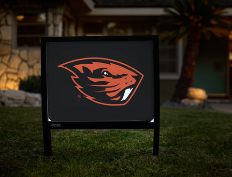 Oregon State Beavers Mascot Black Yardsy Sign - Hero