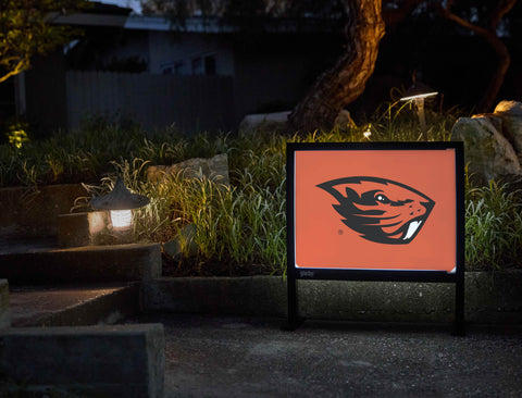 Oregon State Beavers Mascot Orange Yardsy Sign - Flat Feet