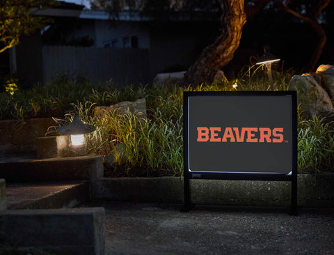 Oregon State Beavers Wordmark Black Yardsy Sign - Flat Feet