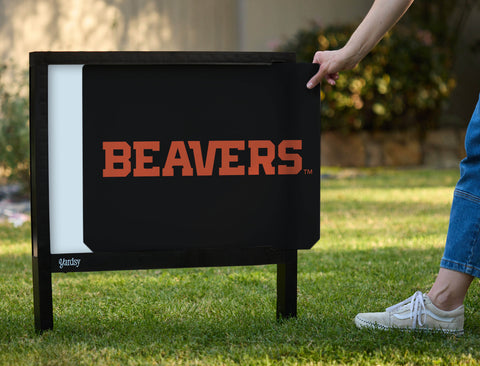 Oregon State Beavers Wordmark Black Yardsy Sign - Interchangeable