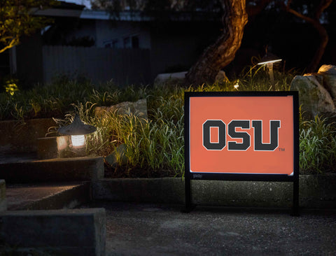 Oregon State OSU Wordmark Orange Yardsy Sign - Flat Feet