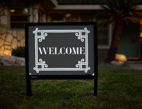 Ornate Border Welcome Yardsy Sign - Hero