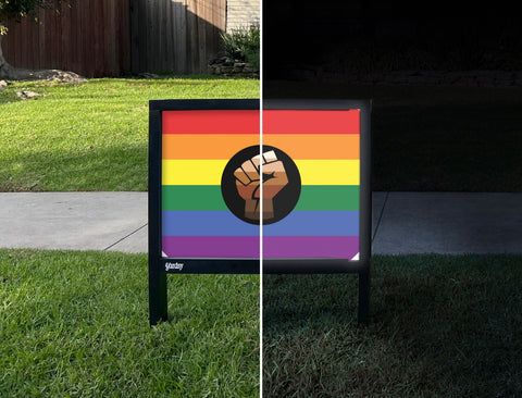 POC Pride Yardsy Sign - Day Night