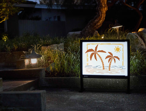 Palm Trees Yardsy Sign - Flat Feet