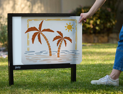Palm Trees Yardsy Sign - Interchangeable