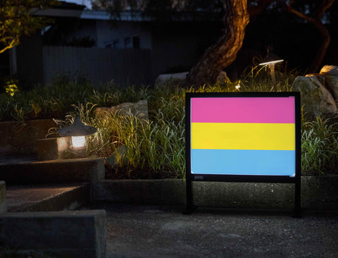 Pansexual Pride Flag Yardsy Sign - Flat Feet