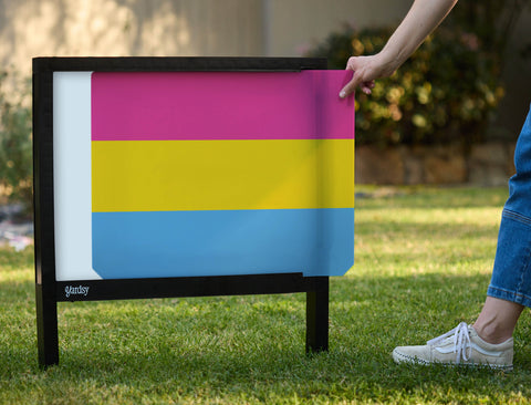 Pansexual Pride Flag Yardsy Sign - Interchangeable