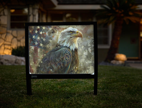 Patriotic Eagle Proud American Yardsy Sign - Hero