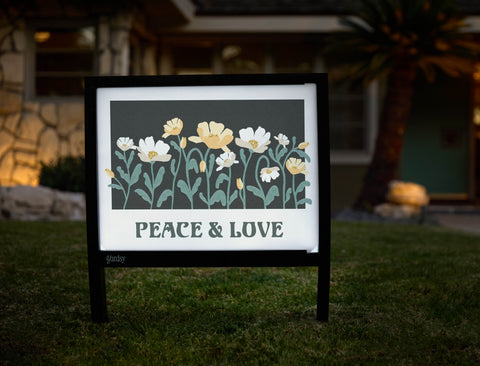 Peace & Love Yardsy Sign - Hero