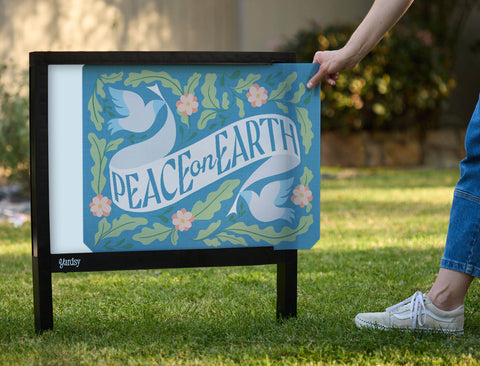 Peace On Earth Yardsy Sign - Interchangeable