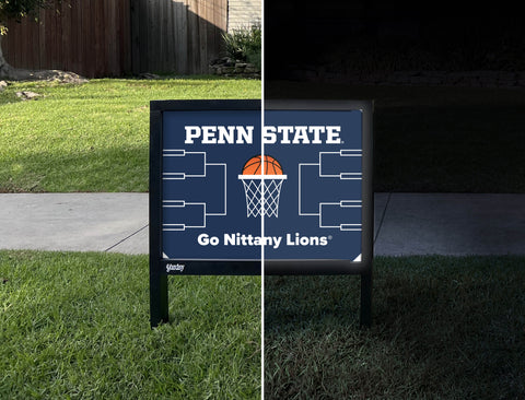 Penn State Basketball Yardsy Sign - Day Night