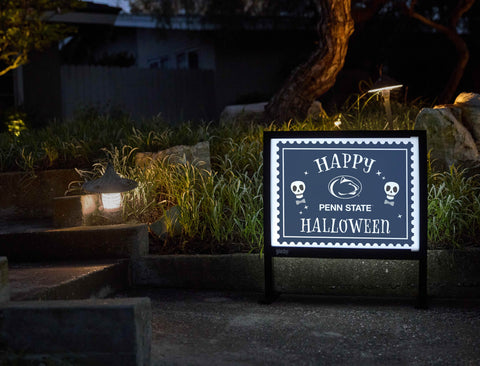 Penn State Happy Halloween Skulls Yardsy Sign - Flat Feet