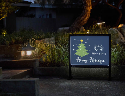 Penn State Happy Holidays Yardsy Sign - Flat Feet