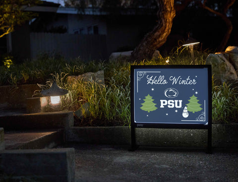 Penn State Hello Winter Yardsy Sign - Flat Feet