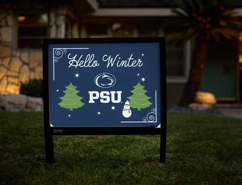 Penn State Hello Winter Yardsy Sign - Hero