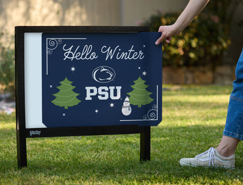 Penn State Hello Winter Yardsy Sign - Interchangeable