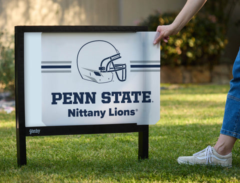 Penn State Nittany Lions Helmet White Yardsy Sign - Interchangeable