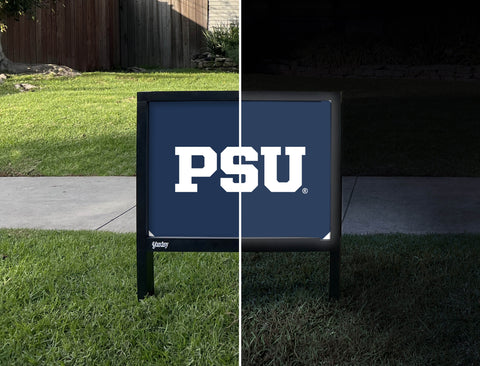 Penn State PSU Navy Yardsy Sign - Day Night