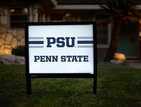 Penn State PSU Stripes White Yardsy Sign - Hero