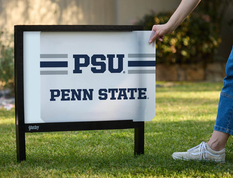 Penn State PSU Stripes White Yardsy Sign - Interchangeable