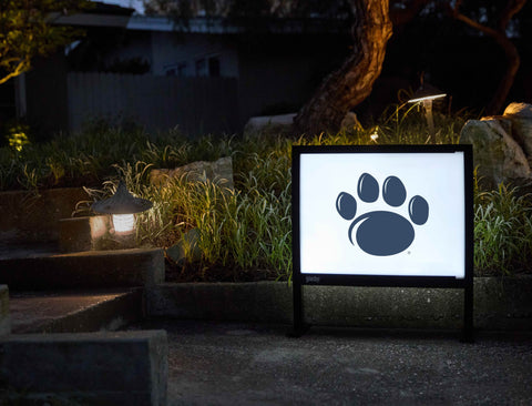 Penn State Paw Mark White Yardsy Sign - Flat Feet