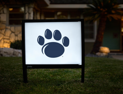 Penn State Paw Mark White Yardsy Sign - Hero