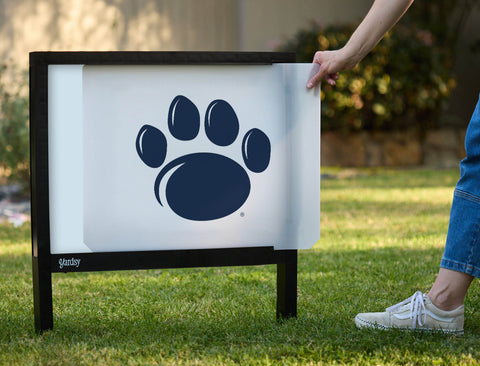 Penn State Paw Mark White Yardsy Sign - Interchangeable