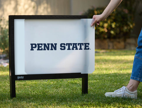 Penn State Wordmark White Yardsy Sign - Interchangeable