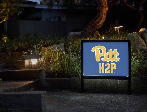 Pittsburgh Pitt H2P Royal Yardsy Sign - Flat Feet