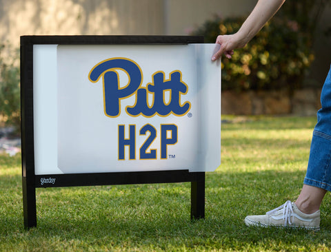 Pittsburgh Pitt H2P White Yardsy Sign - Interchangeable