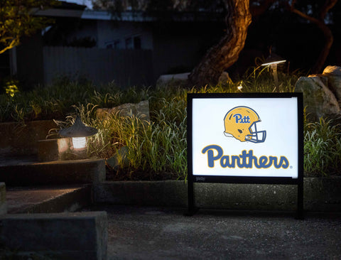 Pittsburgh Helmet Panthers White Yardsy Sign - Flat Feet