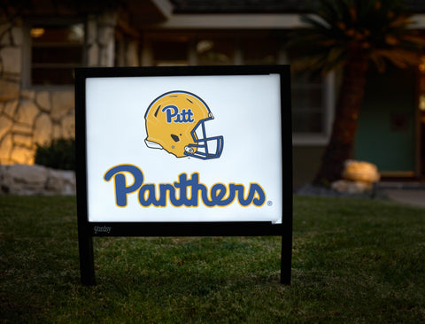Pittsburgh Helmet Panthers White Yardsy Sign - Hero