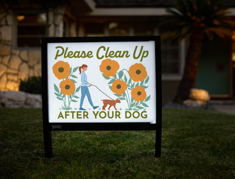 Please Clean Up After Your Dog Yardsy Sign - Hero