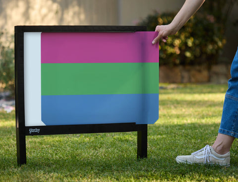 Polysexual Pride Flag Yardsy Sign - Interchangeable